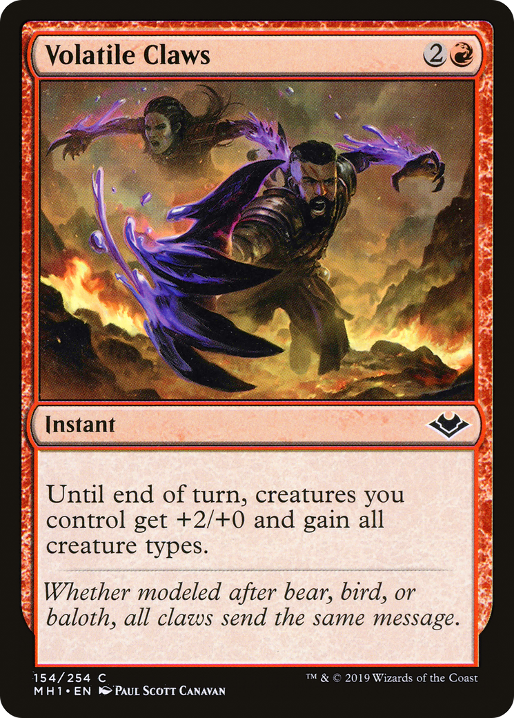 Volatile Claws (154) Foil - Modern Horizons