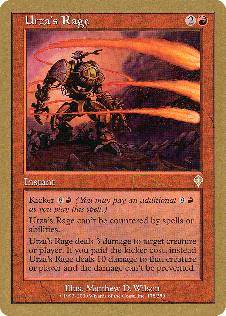 Urza's Rage - 2001 Jan Tomcani (INV) (Retro) - World Championship Decks 2001