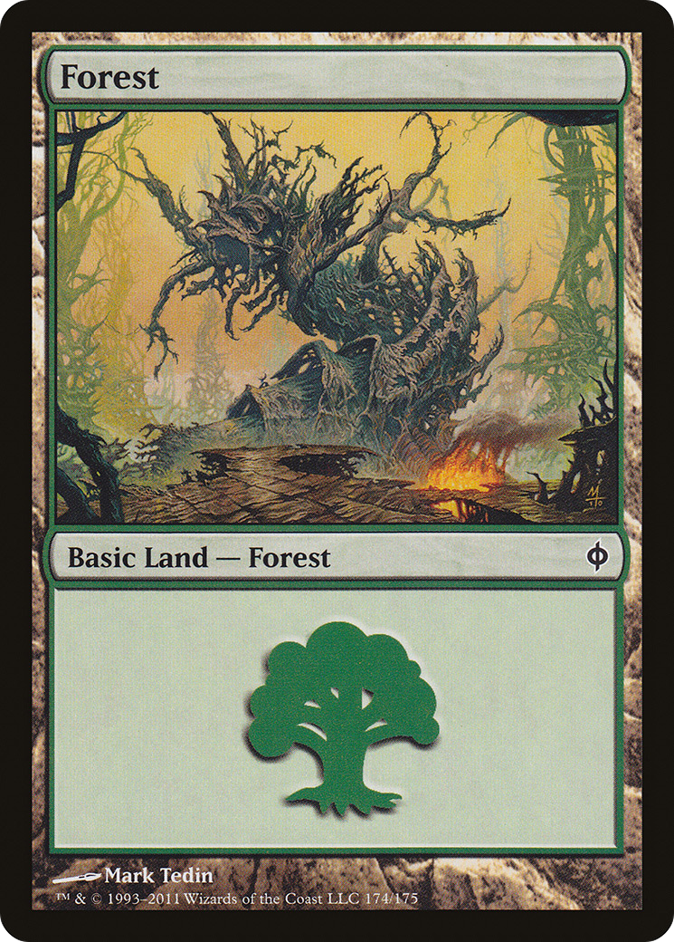 Forest (174) Foil - New Phyrexia