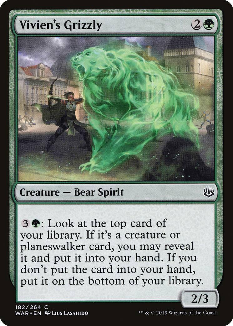 Vivien's Grizzly (182) Foil - War of the Spark