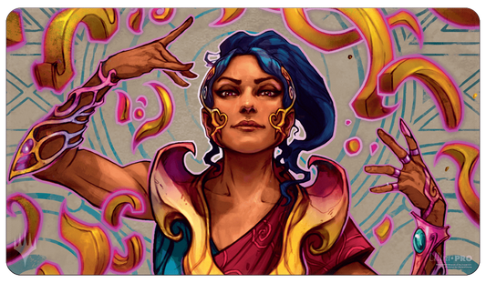 The Lost Caverns of Ixalan Playmat Saheeli, the Sun’s Brilliance-Silver Goblin