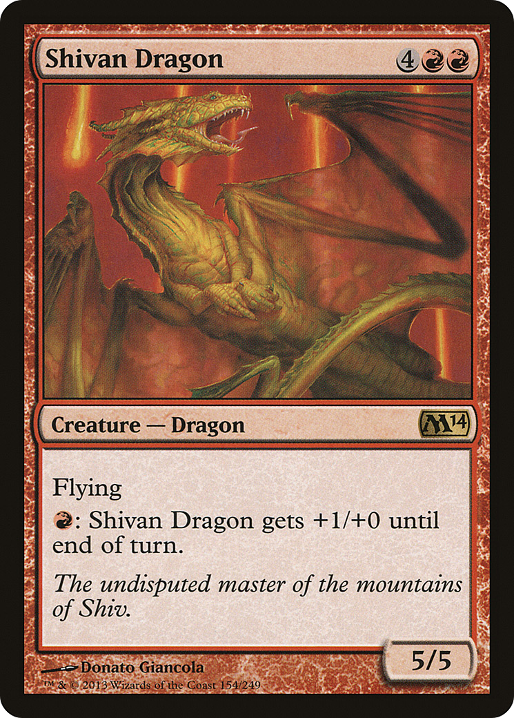 Shivan Dragon (154) Foil - Magic 2014