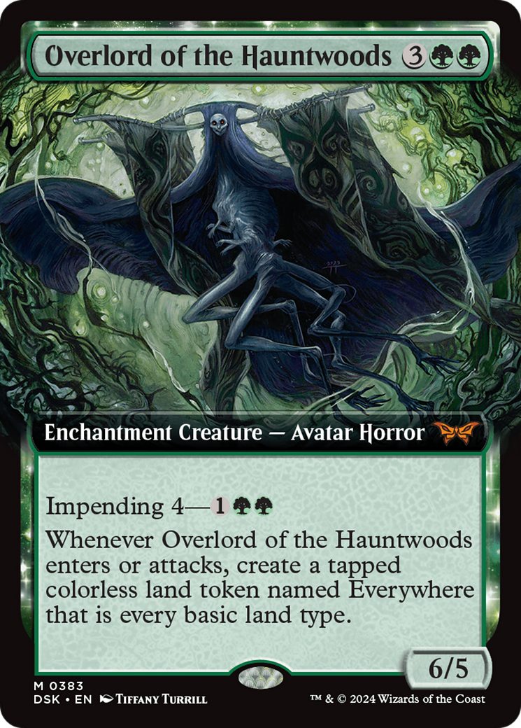 Overlord of the Hauntwoods (Extended Art) (383) Foil - Duskmourn: House of Horror