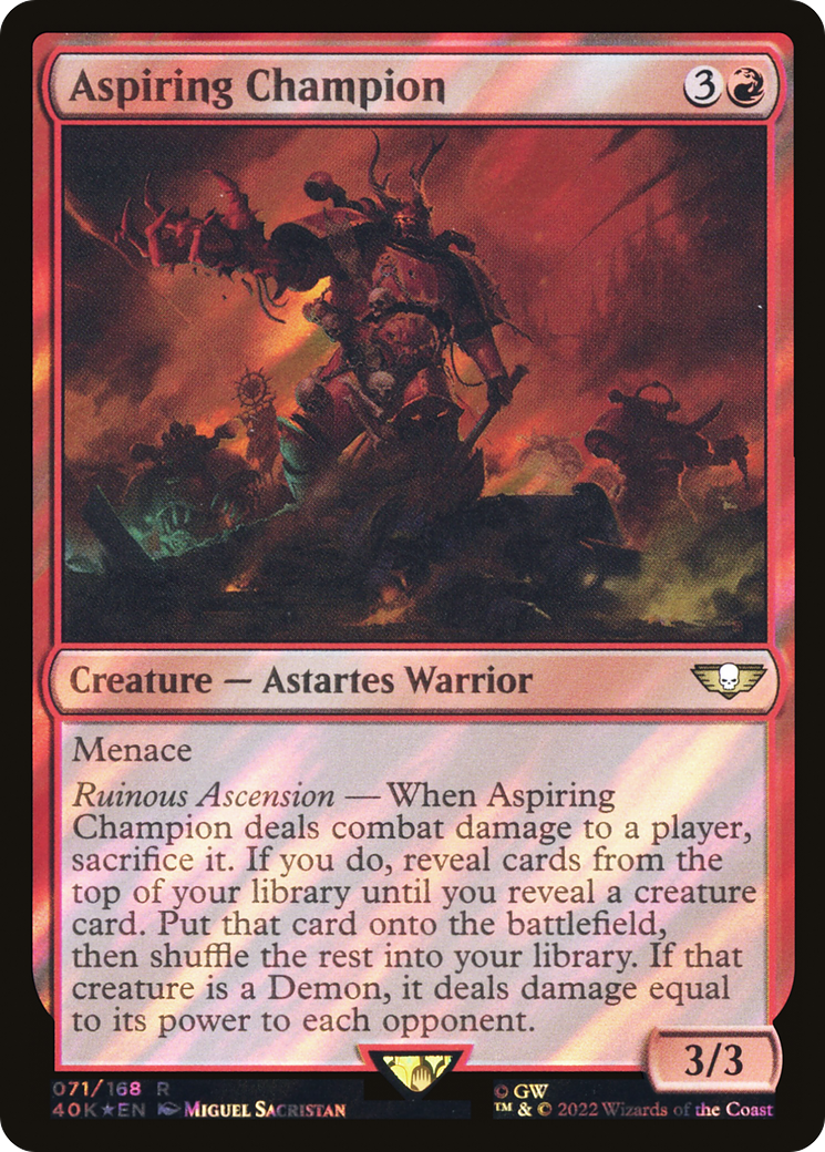 Aspiring Champion (071) Surge Foil - Warhammer 40,000 Commander