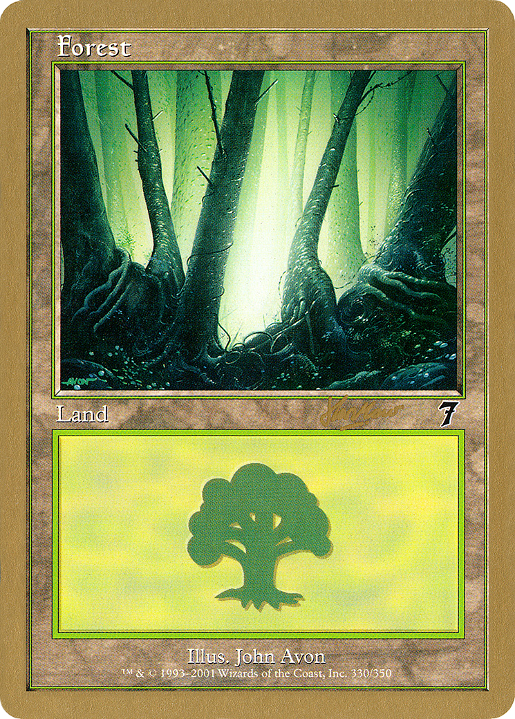Forest (330) - 2002 Sim Han How (7ED) (Retro) - World Championship Decks 2002