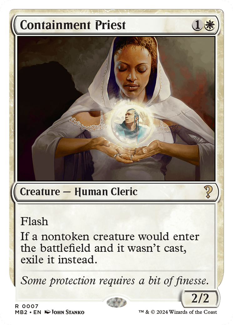 Containment Priest (White Border) (007) - Mystery Booster 2