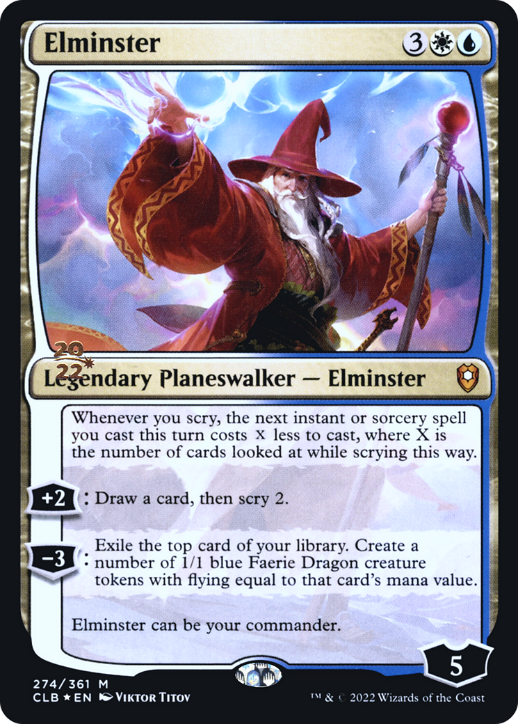 Elminster (274s) Foil - Battle for Baldur's Gate Promos