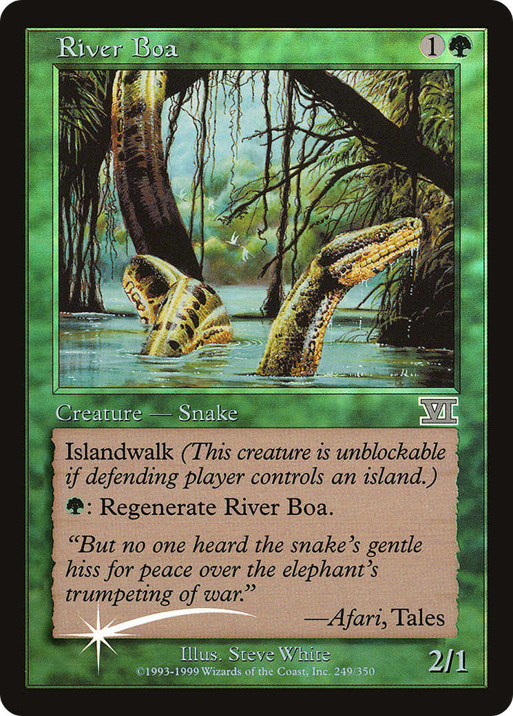River Boa (6ED-249) Foil - Friday Night Magic 2000