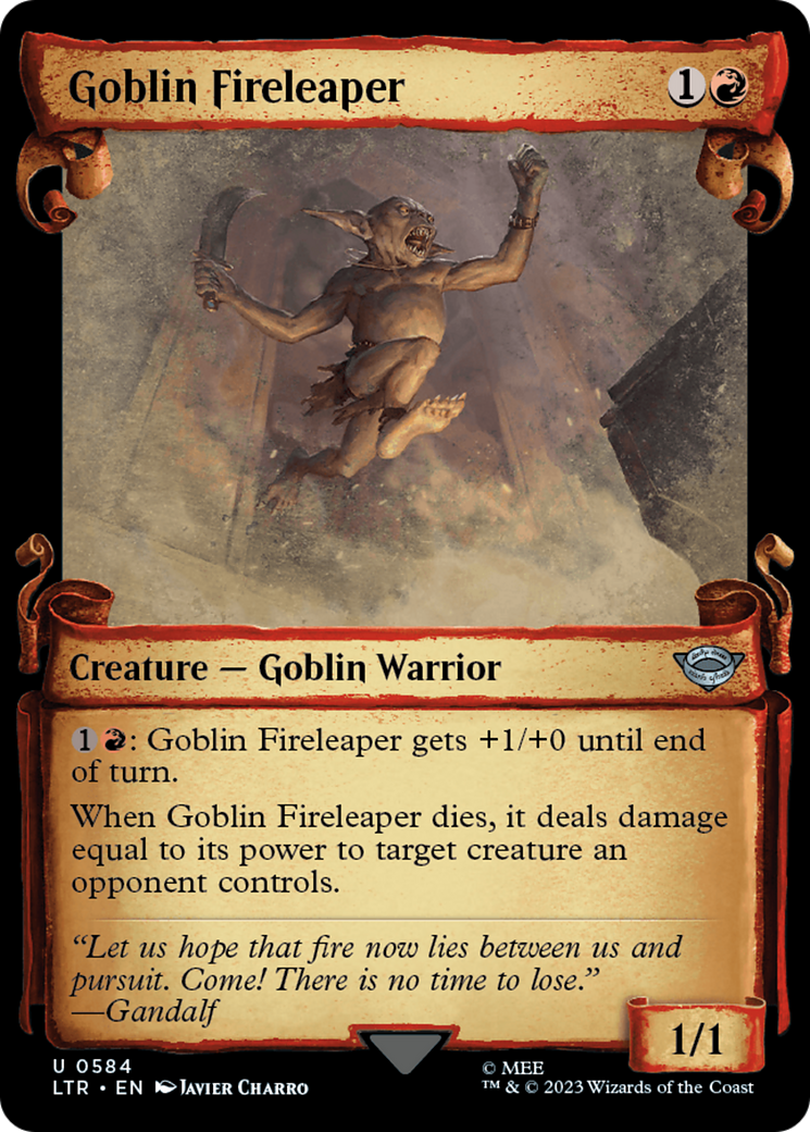 Goblin Fireleaper (Showcase) (584) Foil - The Lord of the Rings: Tales of Middle-earth