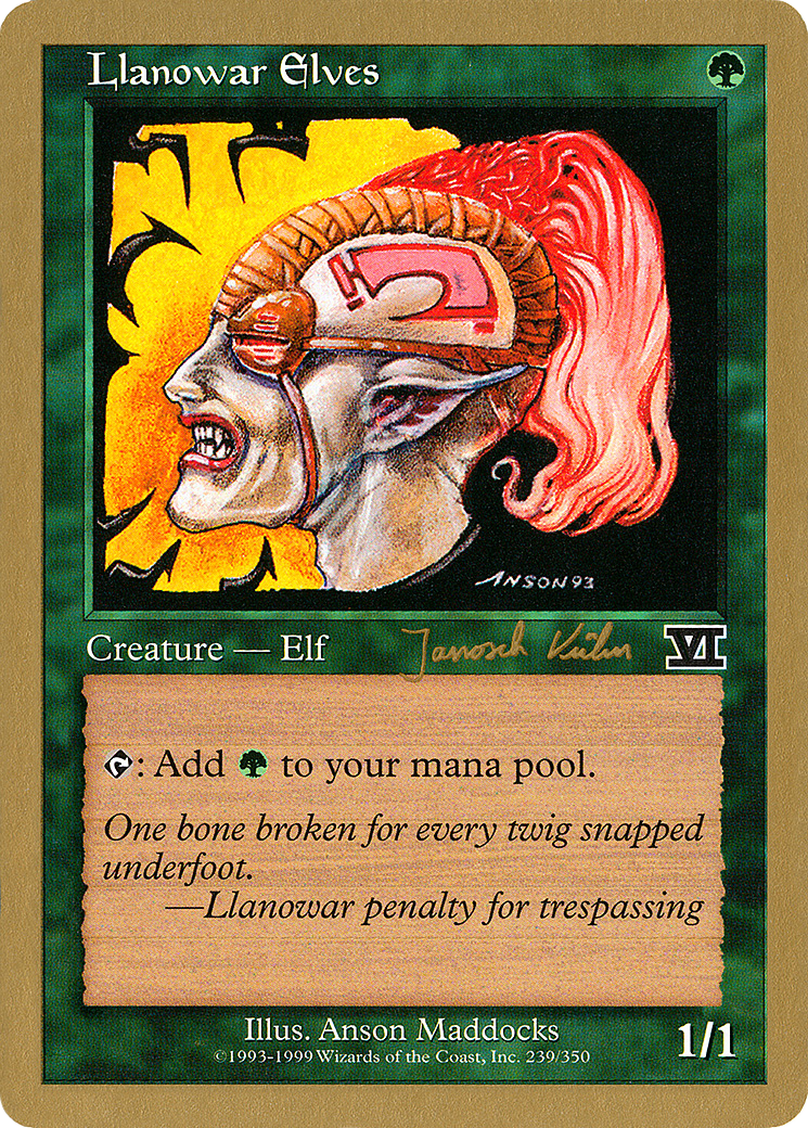 Llanowar Elves - 2000 Janosch Kuhn (6ED) (Retro) - World Championship Decks 2000