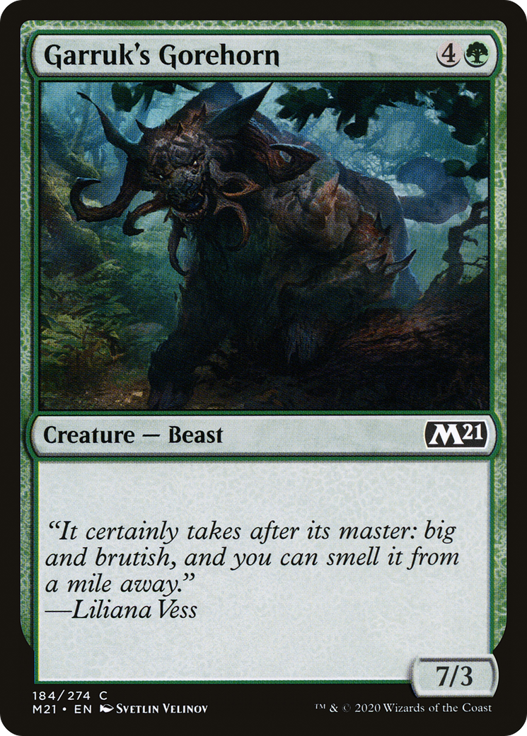Garruk's Gorehorn (184) Foil - Core Set 2021