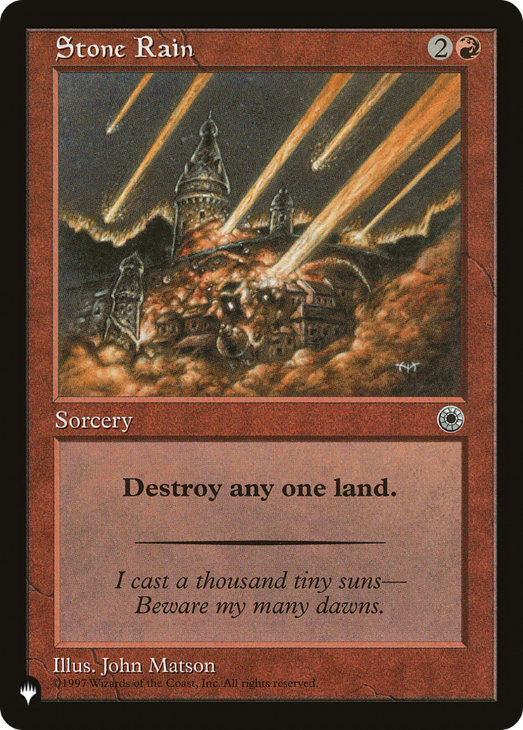 Stone Rain (Retro) (POR-151) - The List