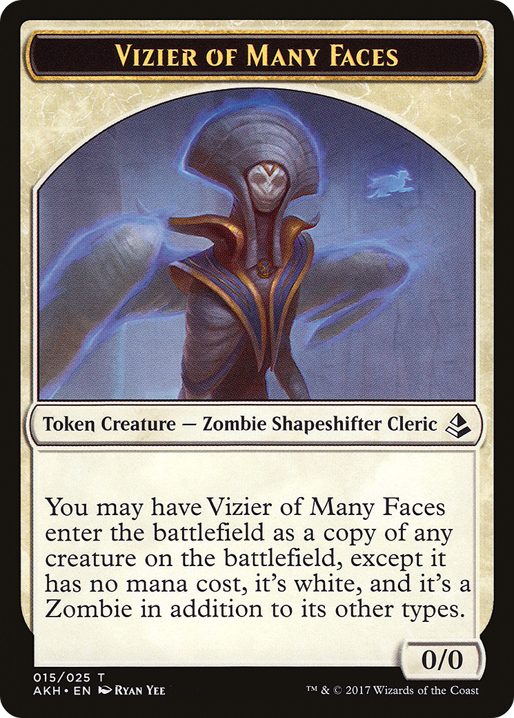 Vizier of Many Faces (015) Foil - Amonkhet Tokens