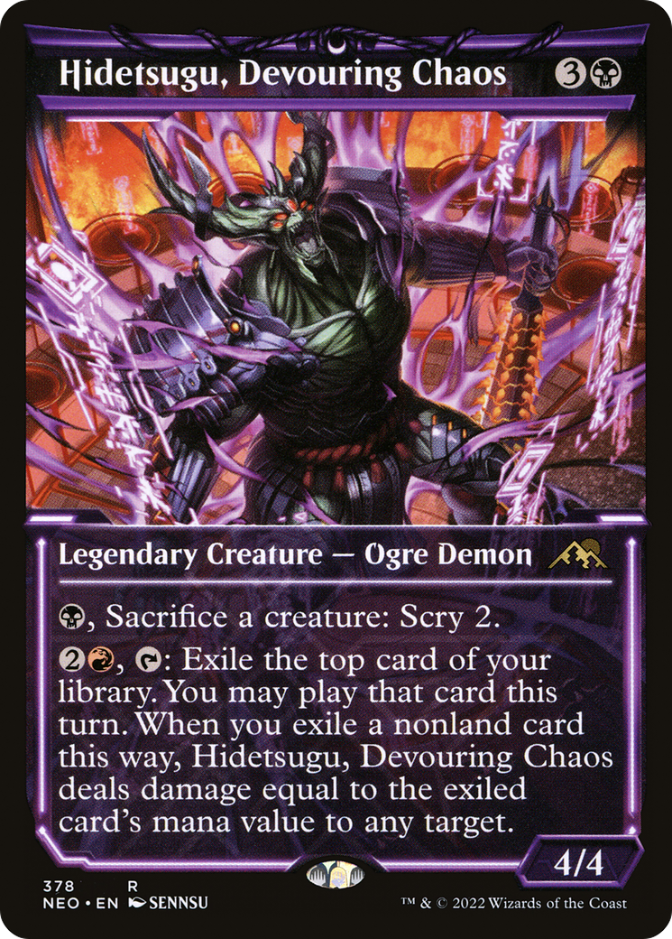 Hidetsugu, Devouring Chaos (Showcase) (378) - Kamigawa: Neon Dynasty