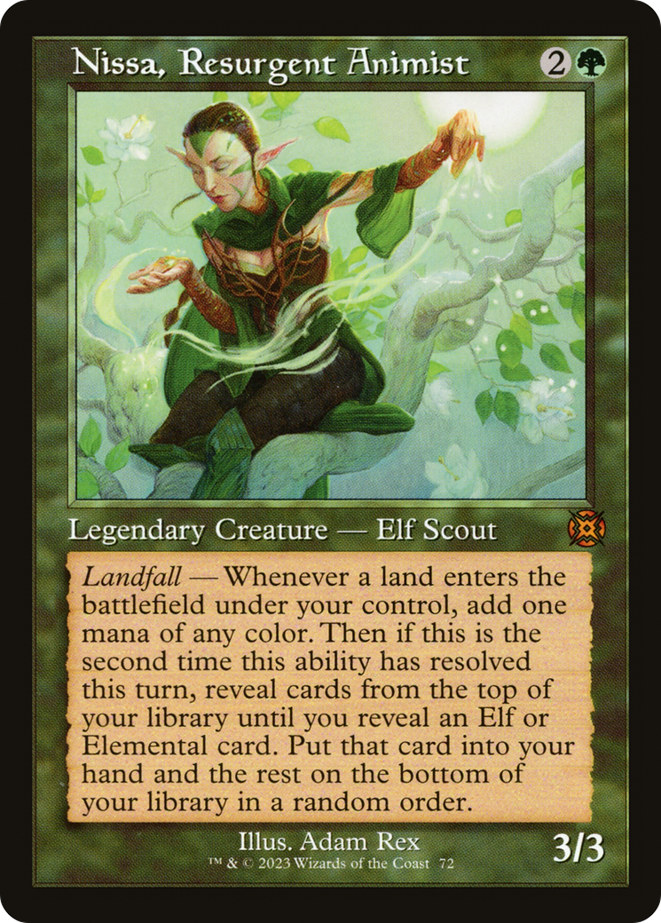 Nissa, Resurgent Animist (Showcase) (Retro) (072) - March of the Machine: The Aftermath