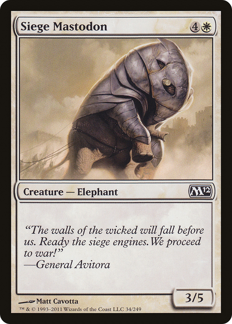 Siege Mastodon (034) Foil - Magic 2012