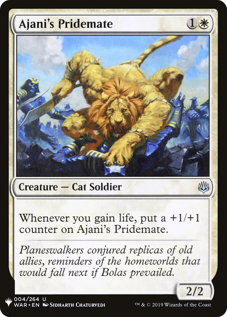 Ajani's Pridemate (WAR-4) - The List