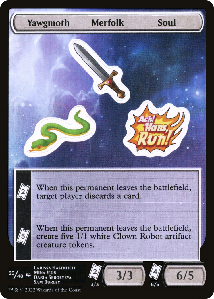 Yawgmoth Merfolk Soul (035) - Unfinity Sticker Sheets