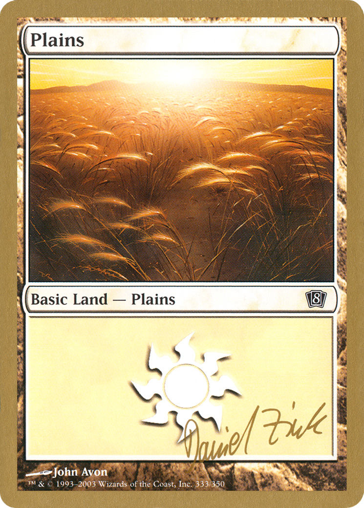 Plains (333) - 2003 Daniel Zink (8ED) - World Championship Decks 2003
