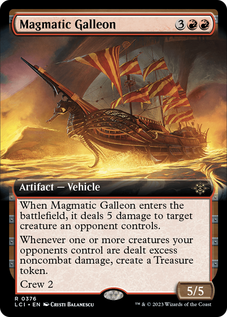 Magmatic Galleon (Extended Art) (376) - The Lost Caverns of Ixalan