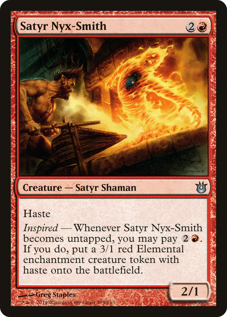 Satyr Nyx-Smith (109) Foil - Born of the Gods
