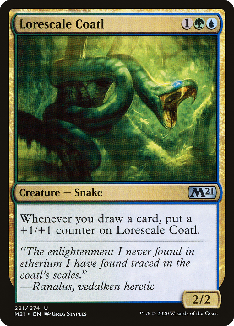 Lorescale Coatl (221) - Core Set 2021