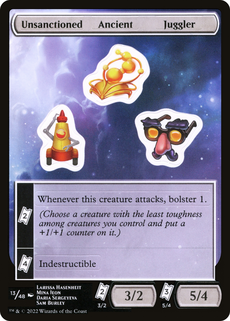 Unsanctioned Ancient Juggler (013) - Unfinity Sticker Sheets