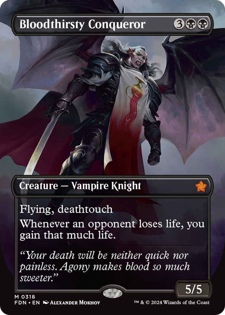 Bloodthirsty Conqueror (Borderless) (318) Foil - Foundations