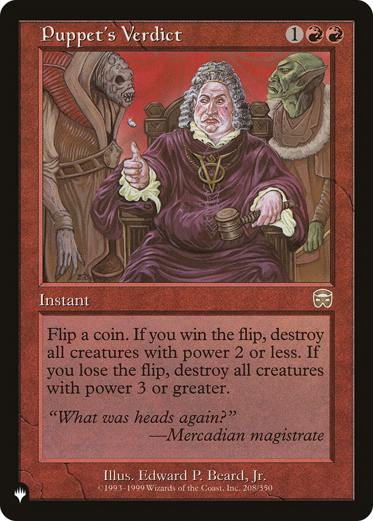 Puppet's Verdict (Retro) (208/350) - The List