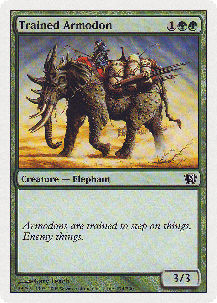 Trained Armodon (274) Foil - Ninth Edition