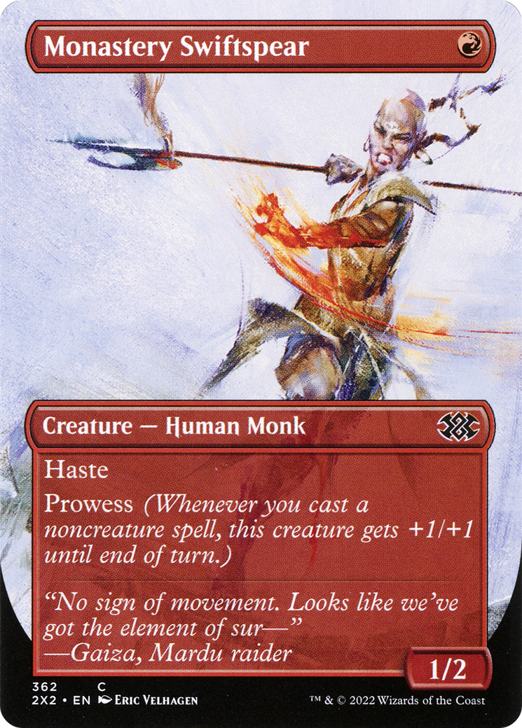 Monastery Swiftspear (Borderless) (362) Foil - Double Masters 2022