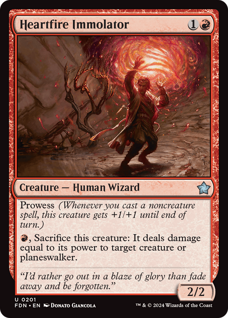 Heartfire Immolator (201) Foil - Foundations