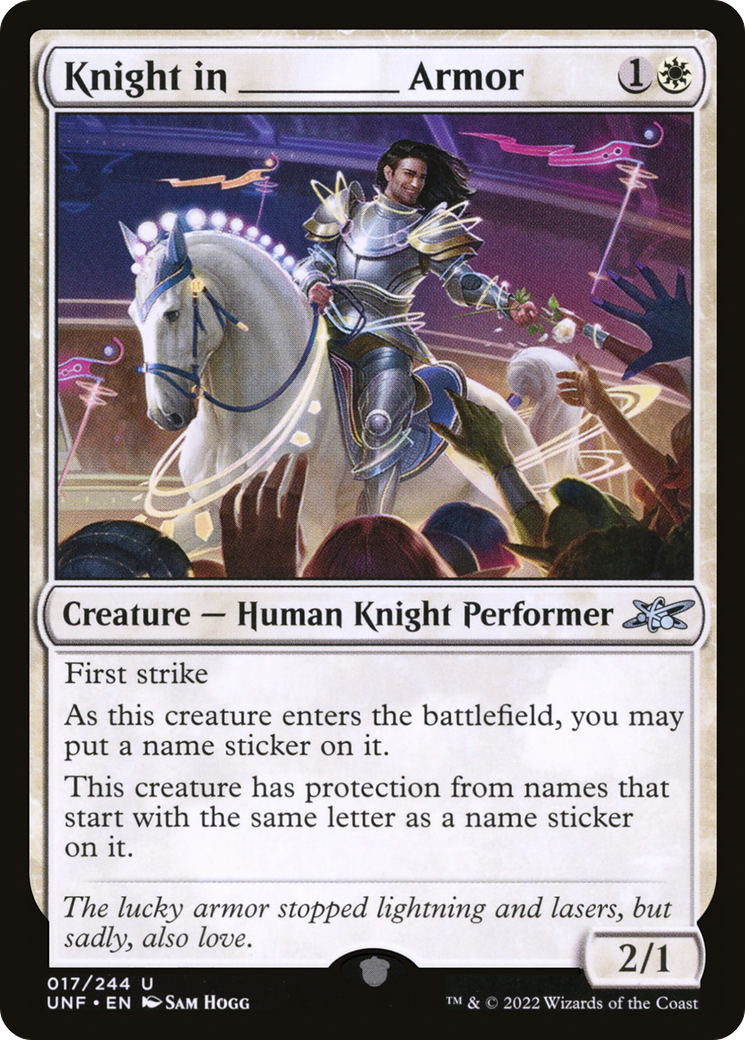 Knight in _______ Armor (017) Foil - Unfinity
