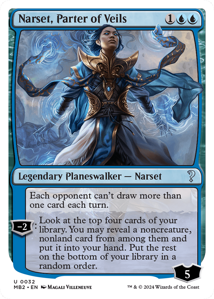 Narset, Parter of Veils (White Border) (032) - Mystery Booster 2