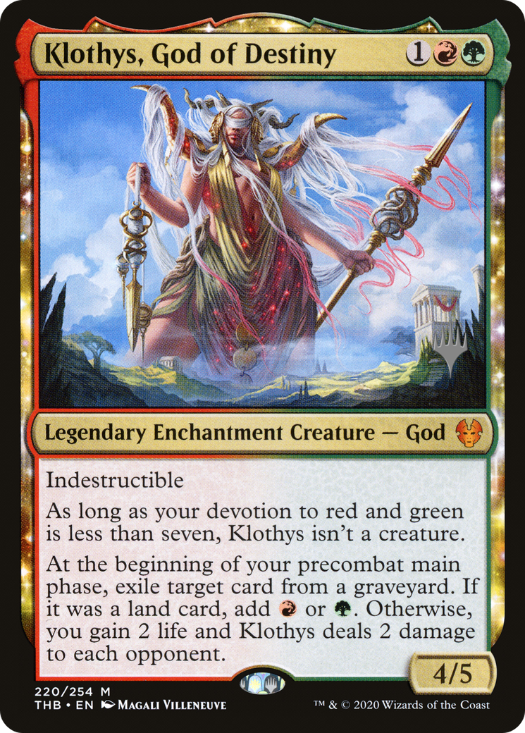 Klothys, God of Destiny (220p) Foil - Theros Beyond Death Promos