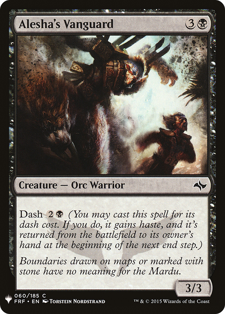 Alesha's Vanguard (FRF-60) - The List