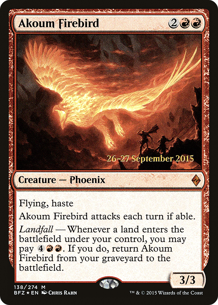 Akoum Firebird (138s) Foil - Battle for Zendikar Promos