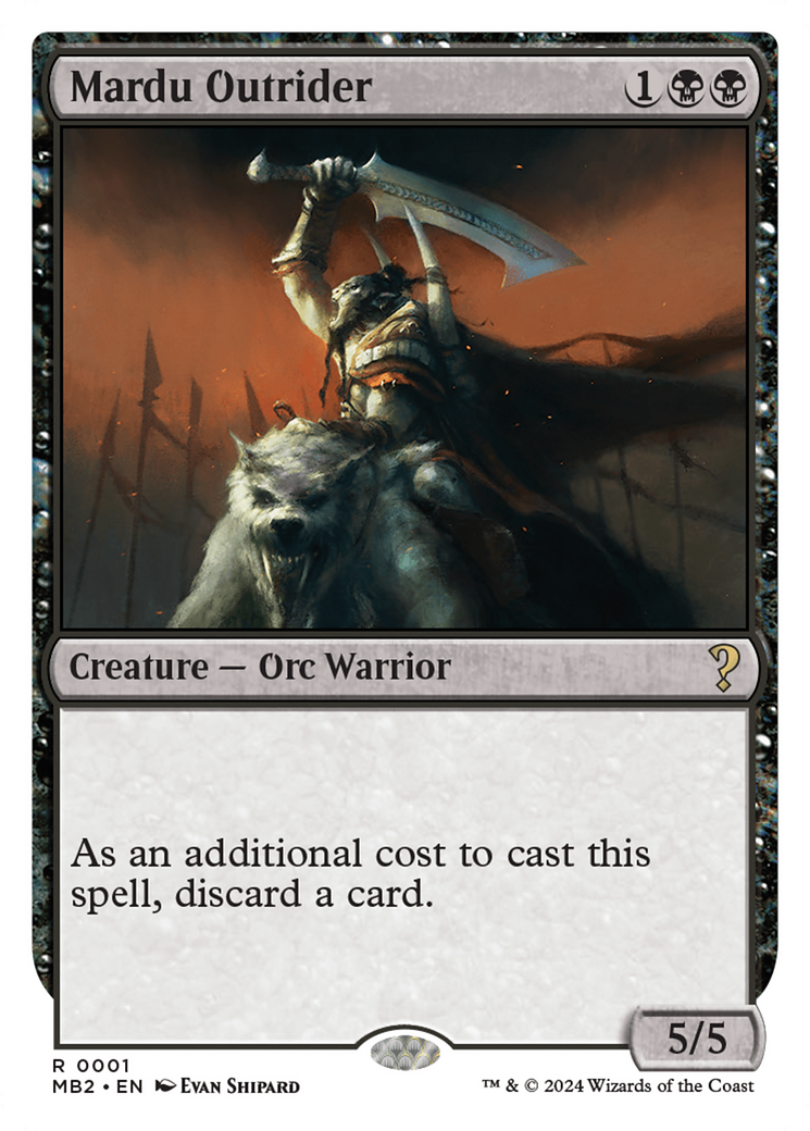 Mardu Outrider (White Border) (001) - Mystery Booster 2