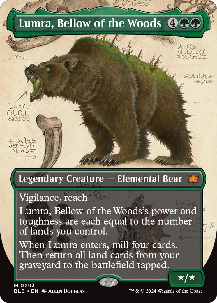 Lumra, Bellow of the Woods (Borderless) (Showcase) (293) - Bloomburrow