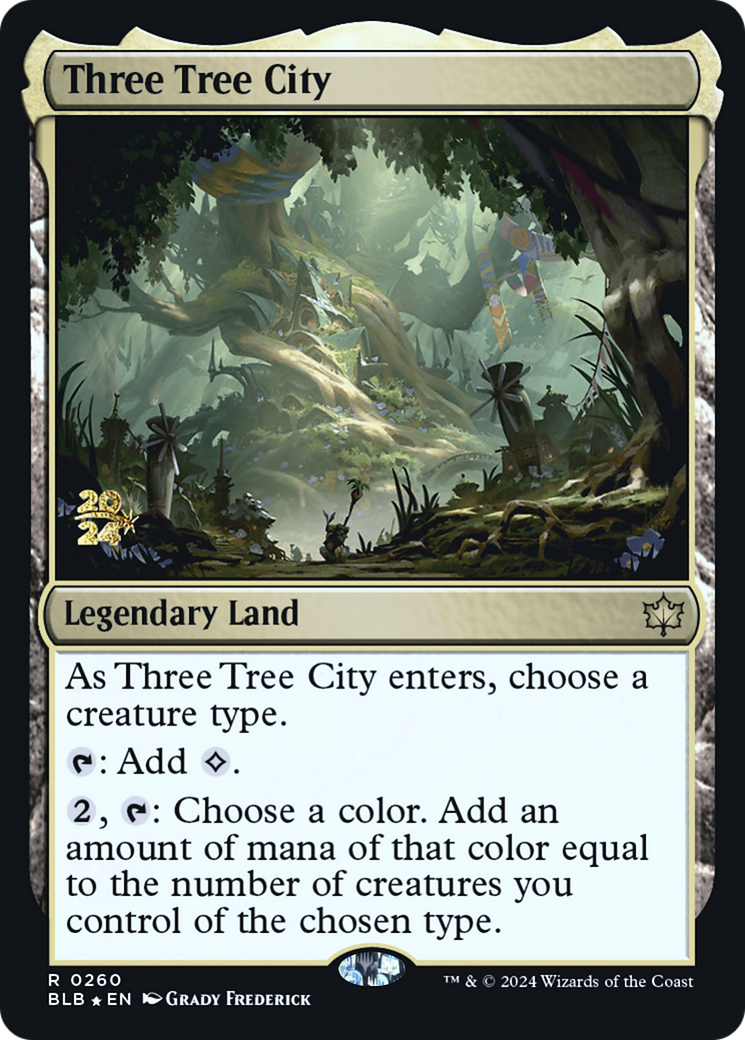 Three Tree City (260) Foil - Bloomburrow Promos