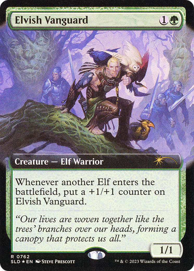 Elvish Vanguard (Extended Art) (762) Foil - Secret Lair Drop