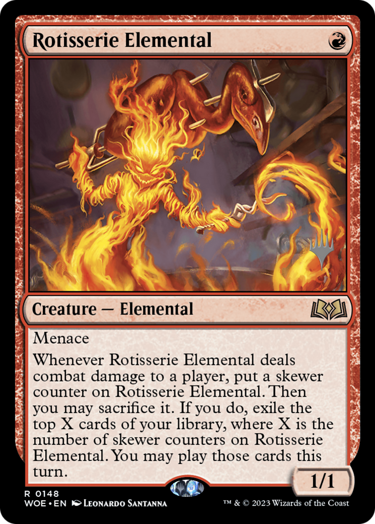 Rotisserie Elemental (148) Foil - Wilds of Eldraine Promos