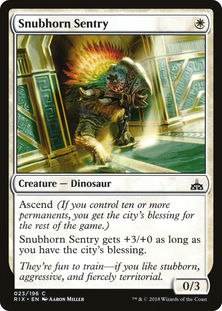Snubhorn Sentry (023) - Rivals of Ixalan