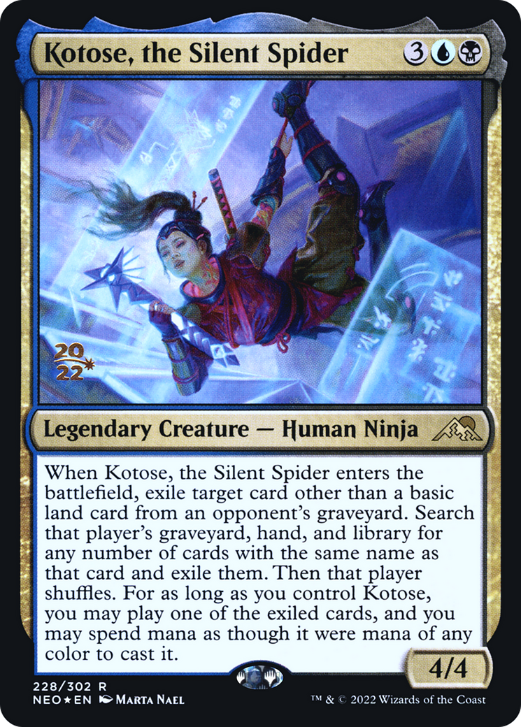 Kotose, the Silent Spider (228) Foil - Kamigawa: Neon Dynasty Promos