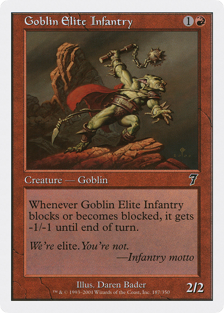 Goblin Elite Infantry (187) Foil - Seventh Edition