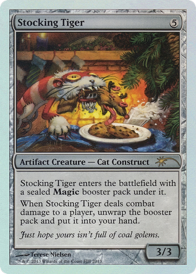 Stocking Tiger (No Date) (HH 2013) Foil - Happy Holidays