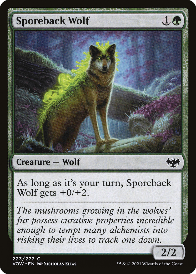 Sporeback Wolf (223) Foil - Innistrad: Crimson Vow
