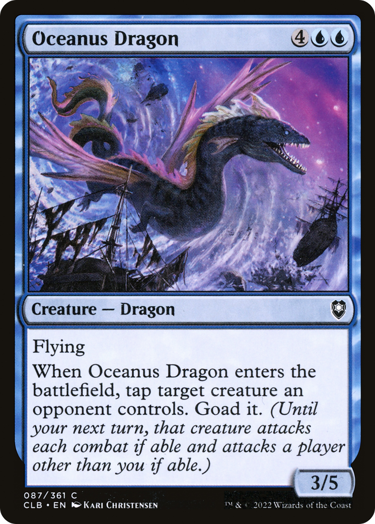 Oceanus Dragon (087) Foil - Commander Legends: Battle for Baldur's Gate
