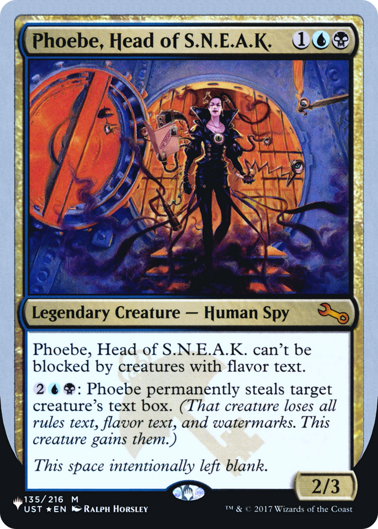 Phoebe, Head of S.N.E.A.K. (052) Foil - The List (Unfinity Foil Edition)