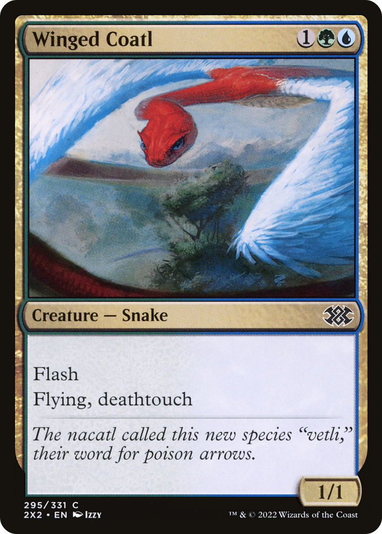 Winged Coatl (295) Foil - Double Masters 2022